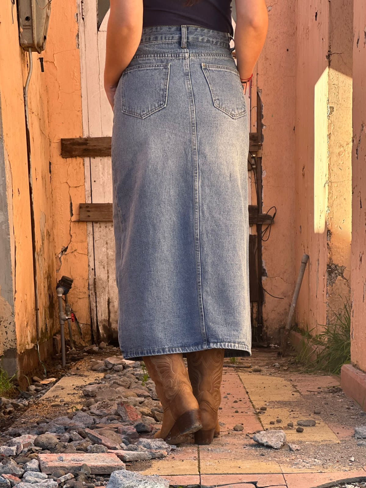 Falda Juárez Azul