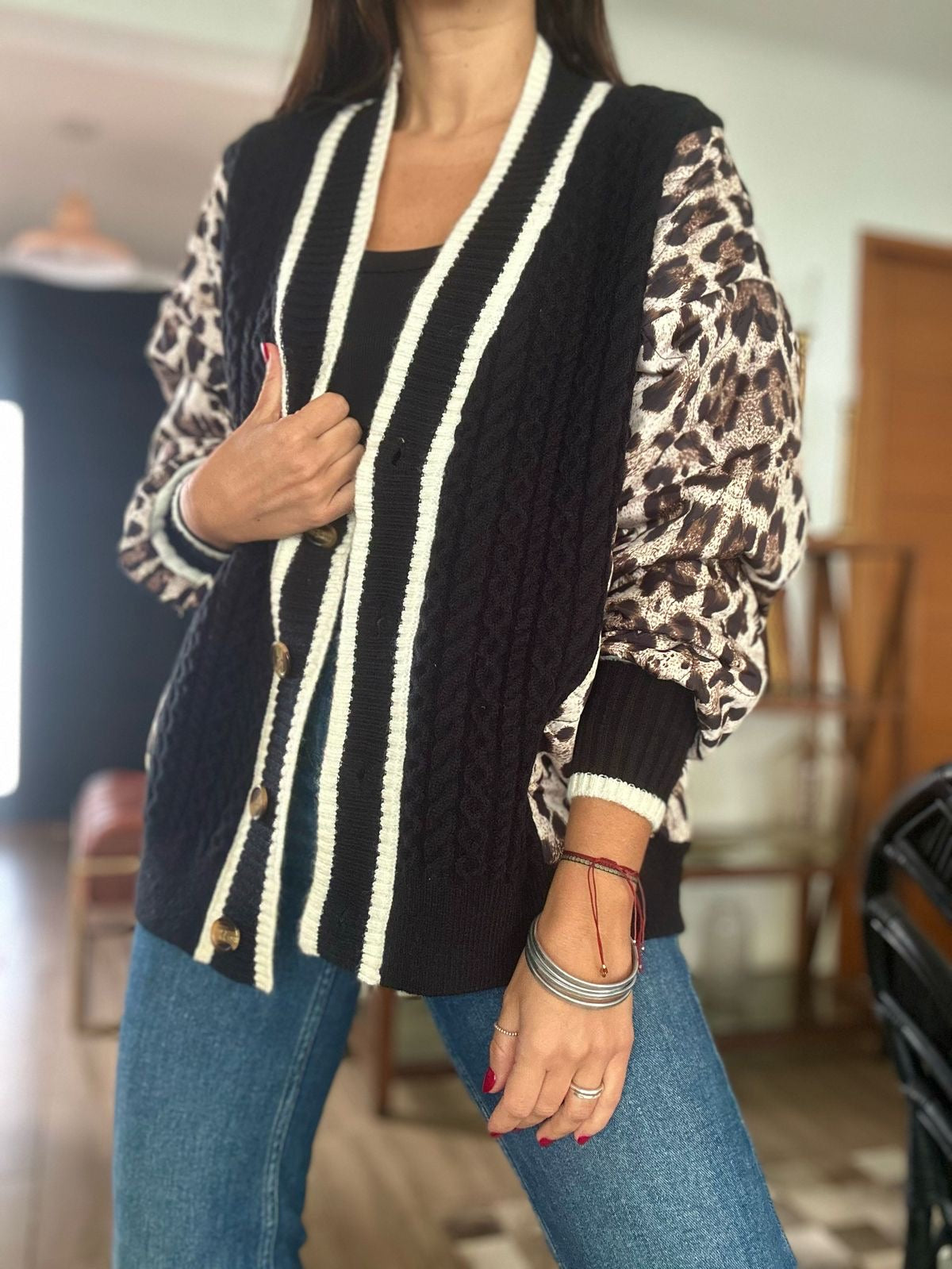 Chaqueta Cardigan Barcelona Animal Print