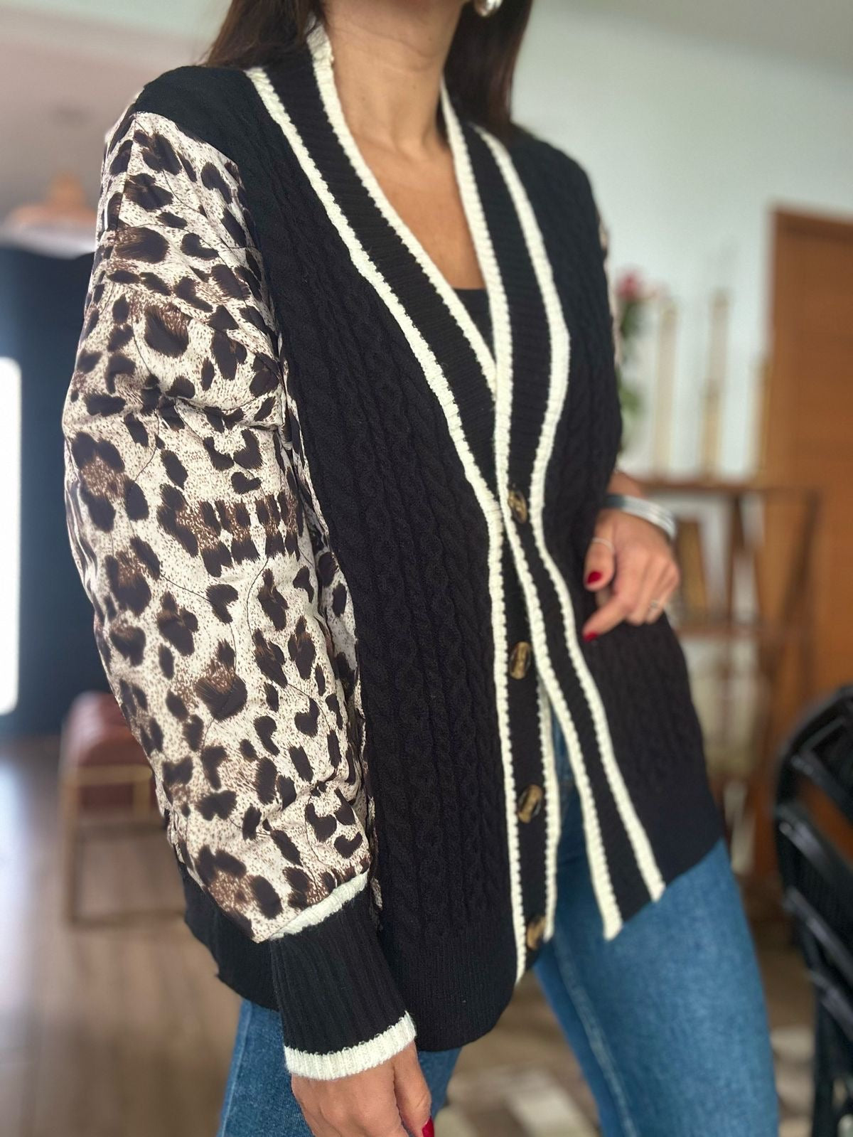 Chaqueta Cardigan Barcelona Animal Print