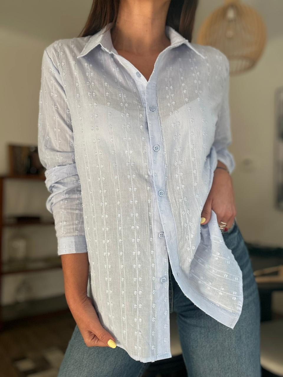 BLUSA SIRIA CELESTE