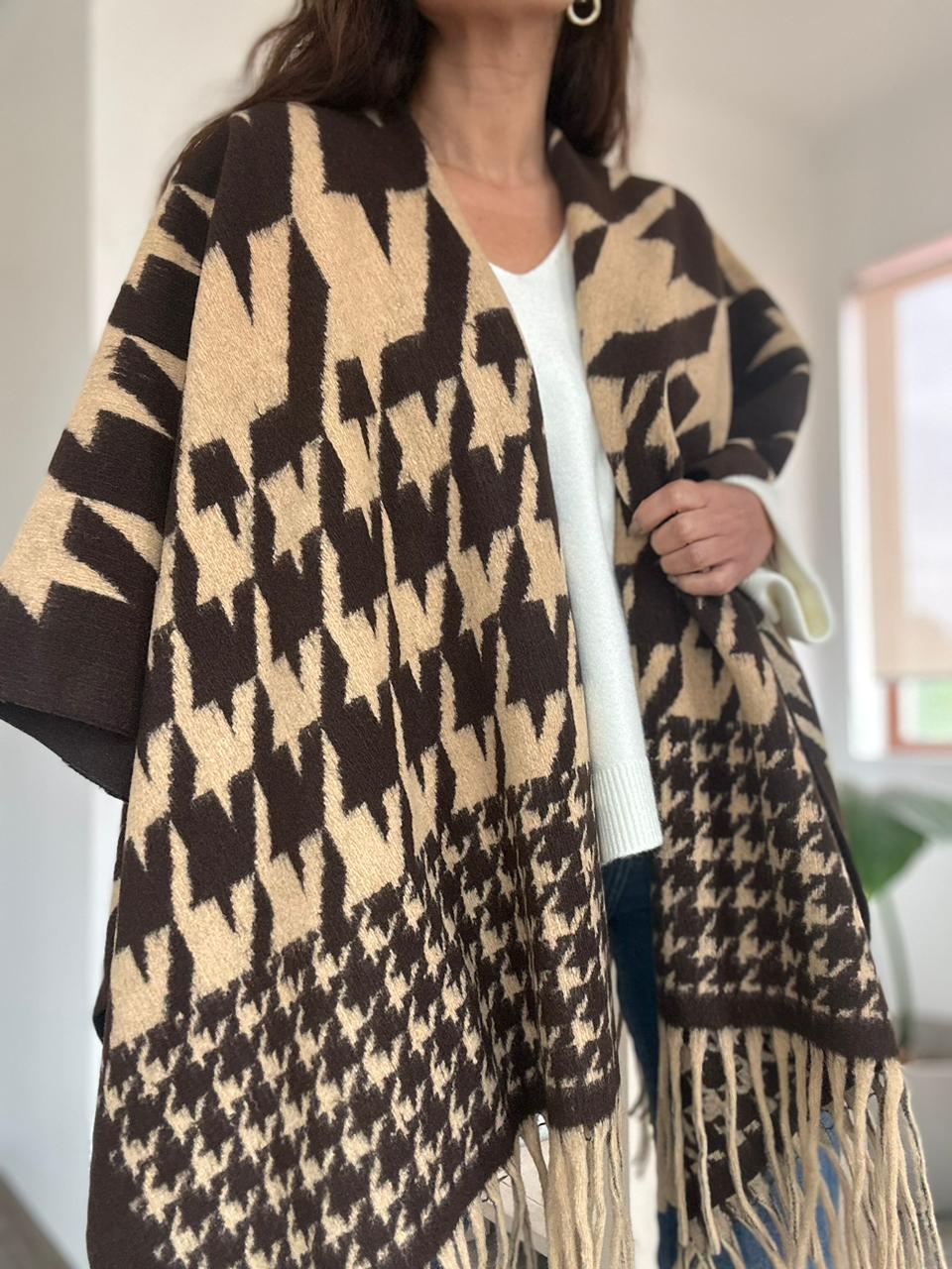 RUANA PONCHO ZARAGOZA BEIGE