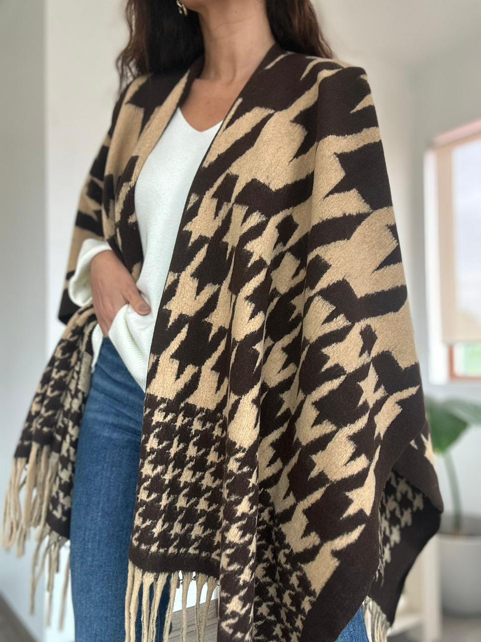 RUANA PONCHO ZARAGOZA BEIGE