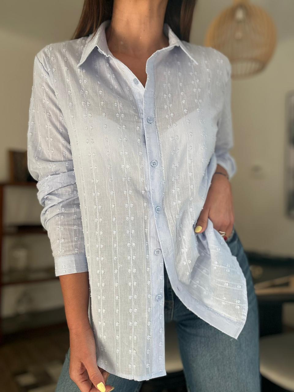 BLUSA SIRIA CELESTE
