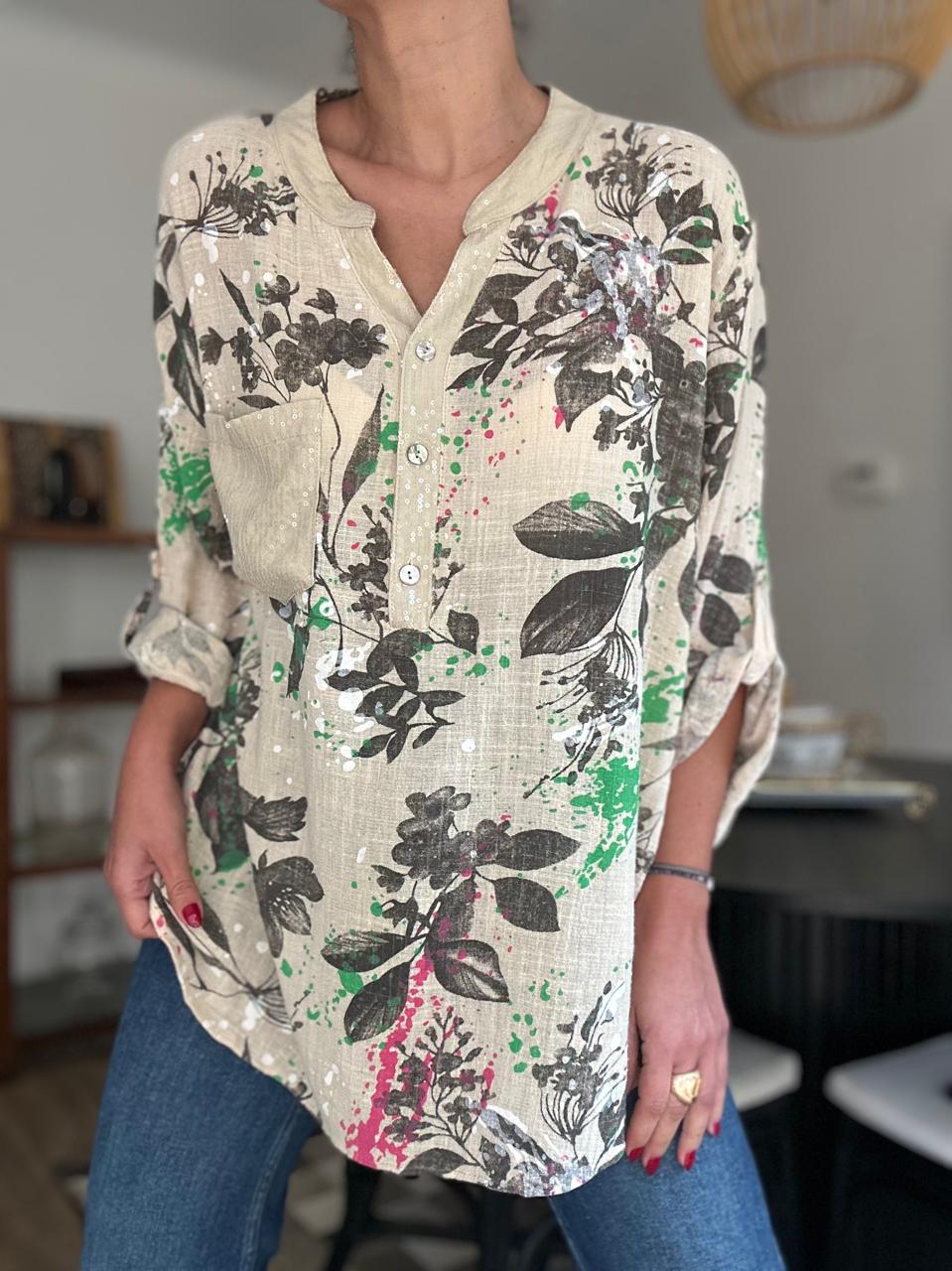 BLUSA FLORIDA BEIGE