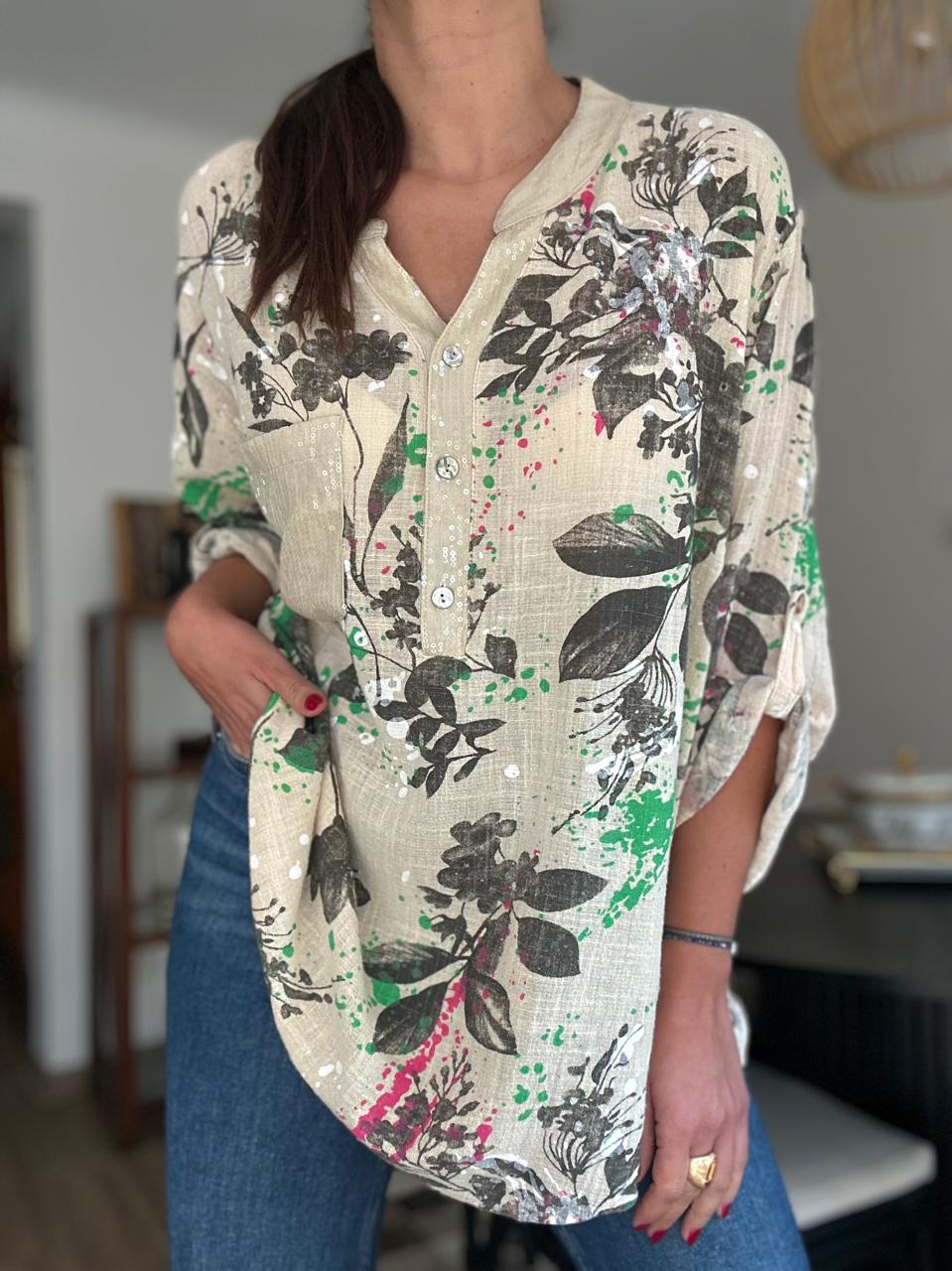 BLUSA FLORIDA BEIGE