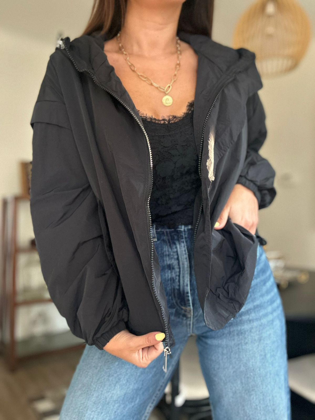 CHAQUETA TOSCANA NEGRA