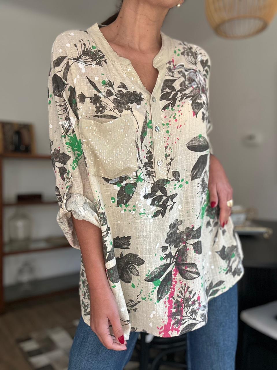 BLUSA FLORIDA BEIGE
