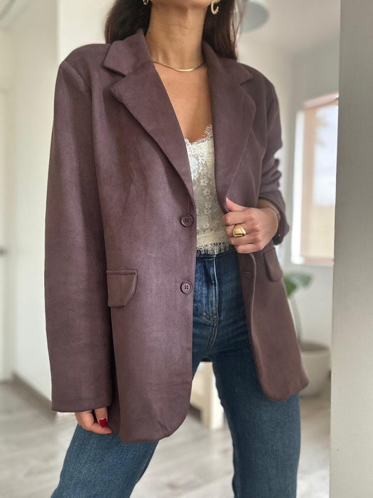BLAZER SUECIA CHOCOLATE