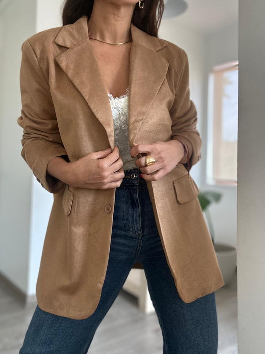 BLAZER SUECIA CAMEL