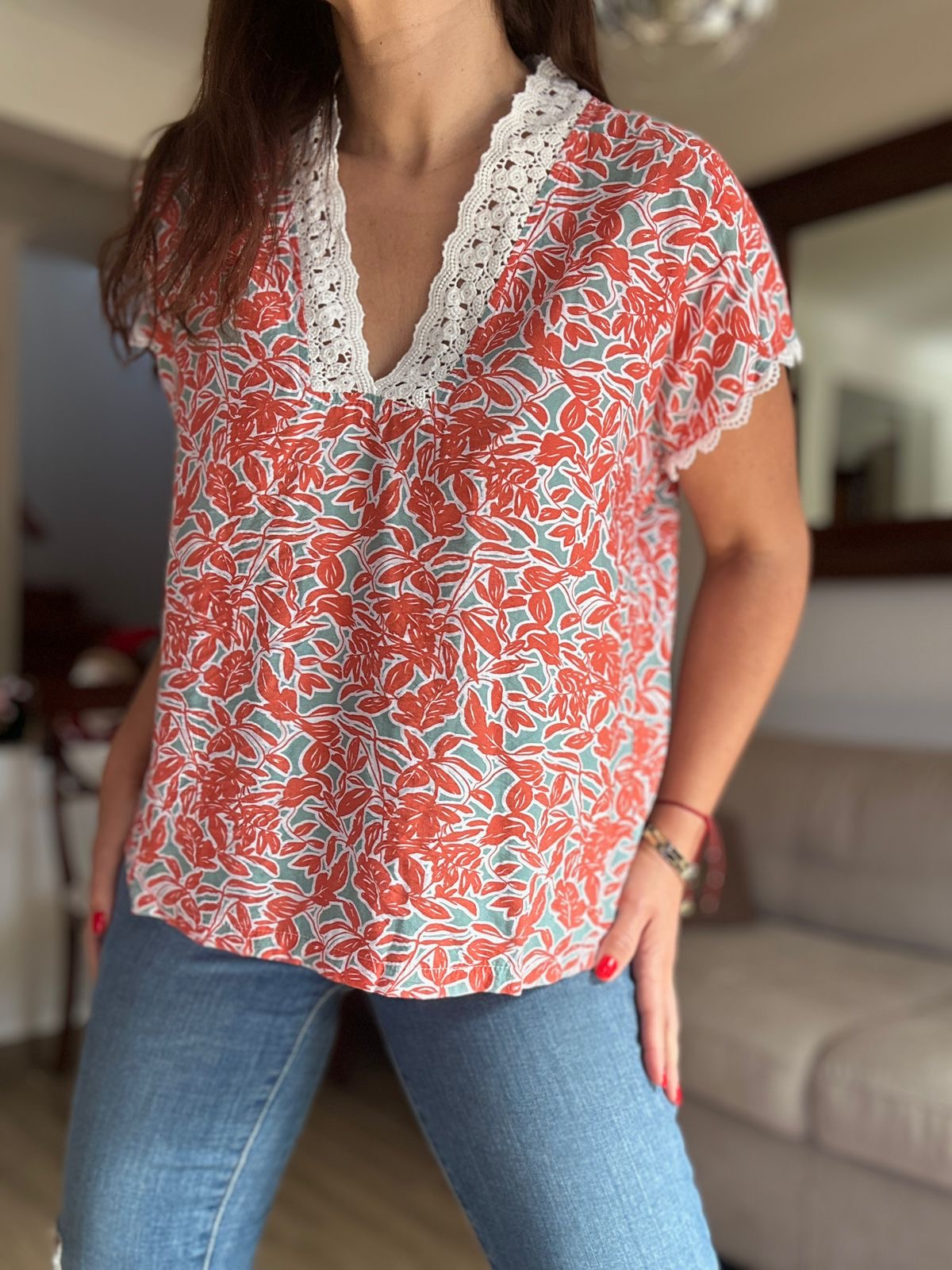 Blusa Palma Naranja