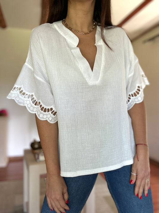 Blusa/Polera Santorini Blanco