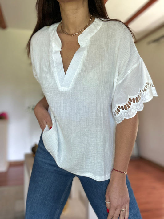 Blusa/Polera Santorini Blanco