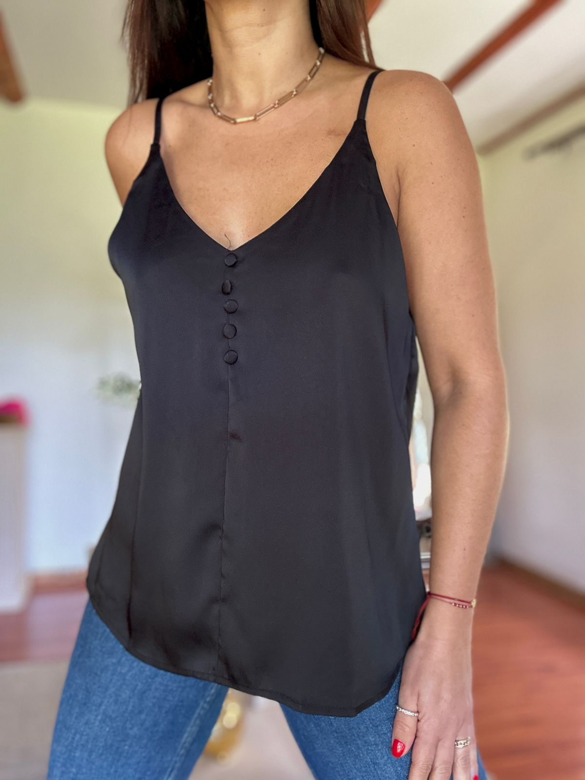 Polera/Lencera Brasil Negro