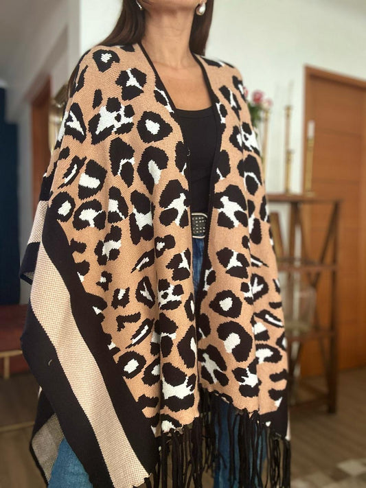 Ruana Poncho Londres Camel