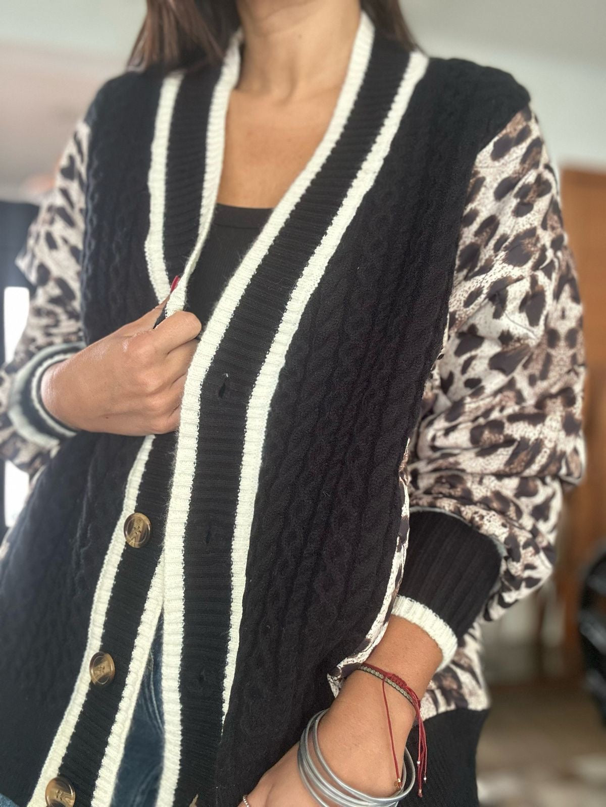 Chaqueta Cardigan Barcelona Animal Print