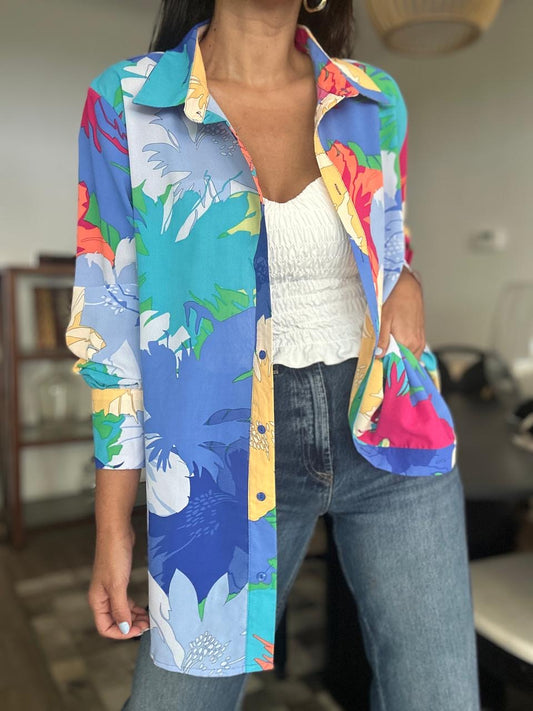 Blusa Roma Azul