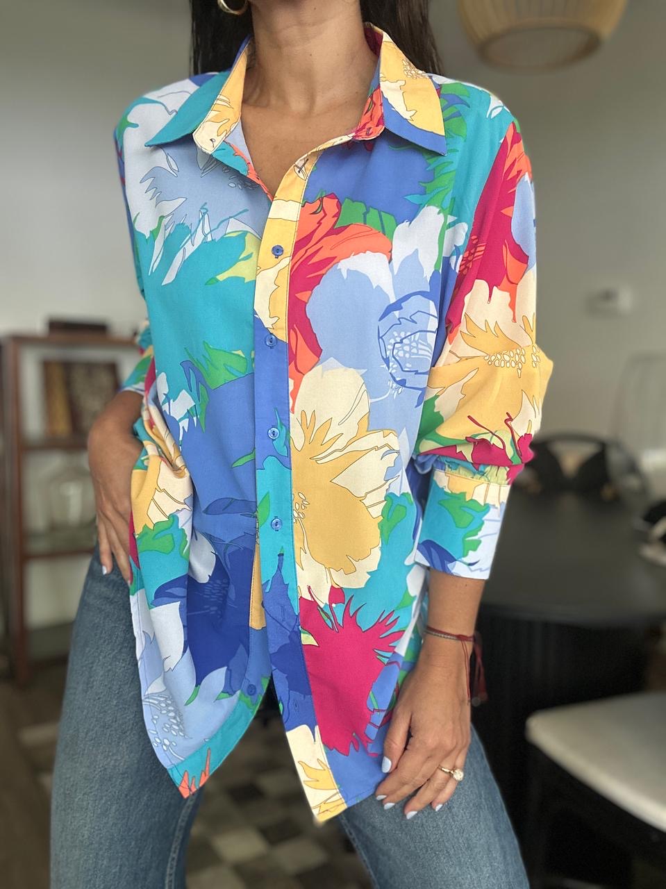 Blusa Roma Azul