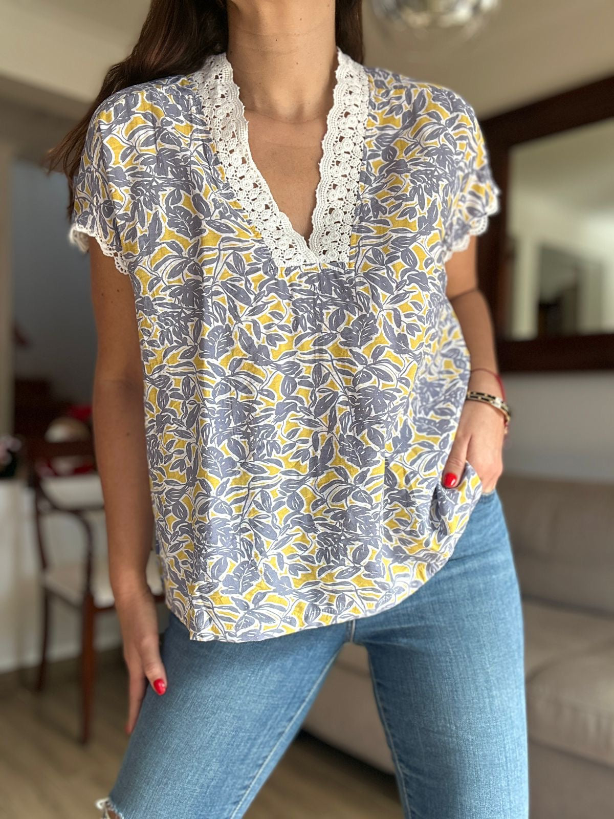 Blusa Palma Amarilla