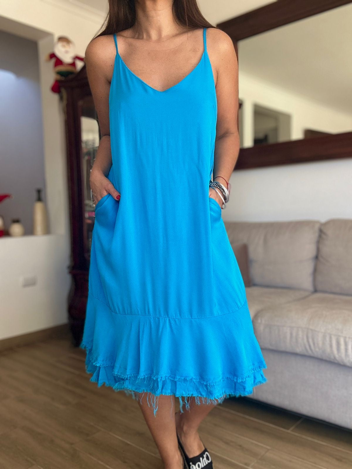 VESTIDO SANTA ANA AZUL