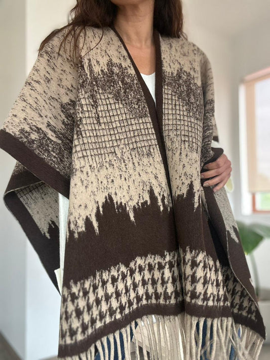 RUANA PONCHO VICTORIA BEIGE