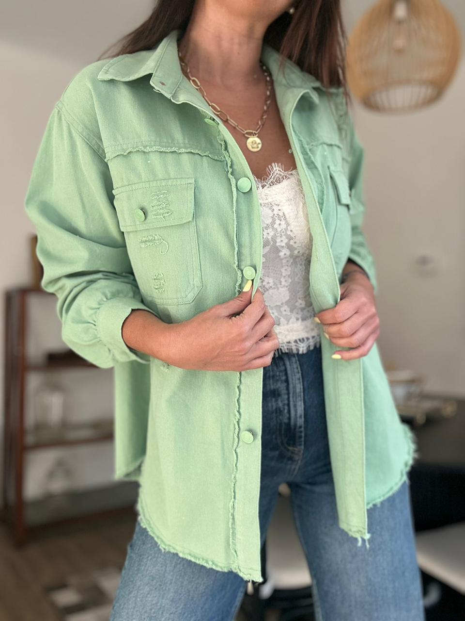 CAMISA CHAQUETA ESCOCIA VERDE
