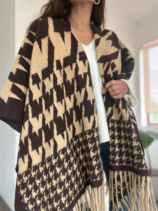 RUANA PONCHO ZARAGOZA BEIGE