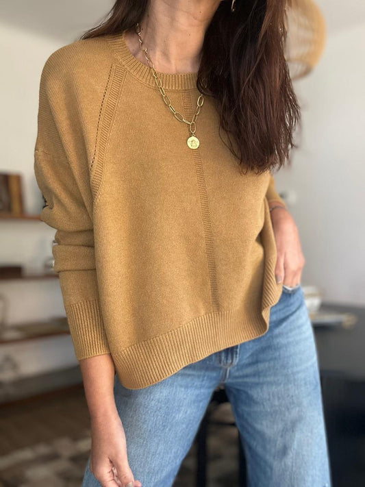 SWEATER HOUSTON  CAMEL