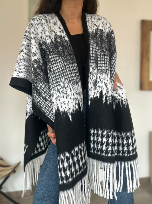 RUANA PONCHO VICTORIA BLANCO