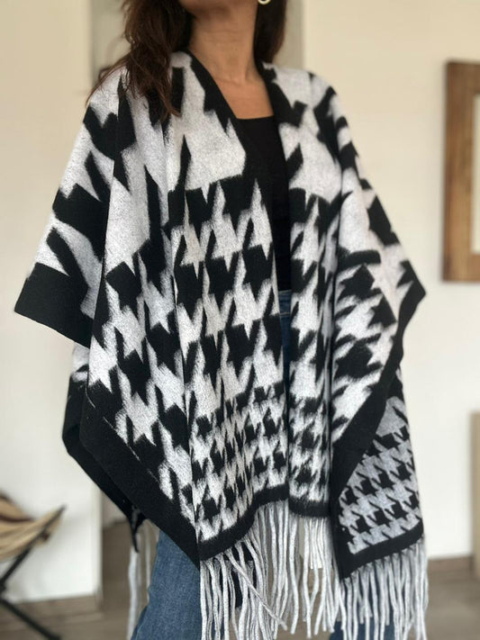 RUANA PONCHO ZARAGOZA BLANCO