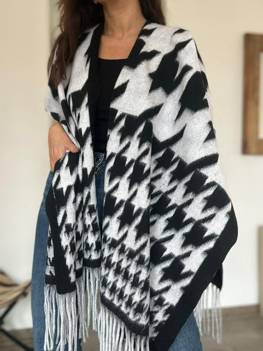 RUANA PONCHO ZARAGOZA BLANCO